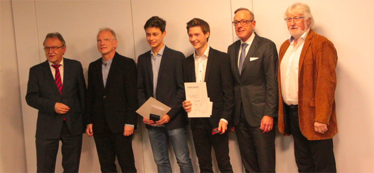 Martin Kratz und Lars Richter bei der Verleihung der Erwin-Sichmann-Medaille<br />