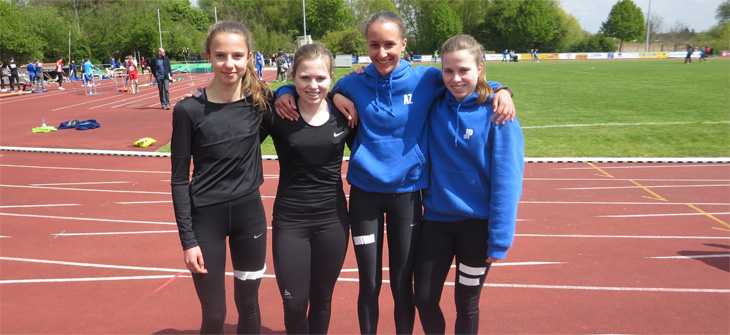 Anna Marx,, Nele uind Jule Poth sowie Alisha Zwergel 