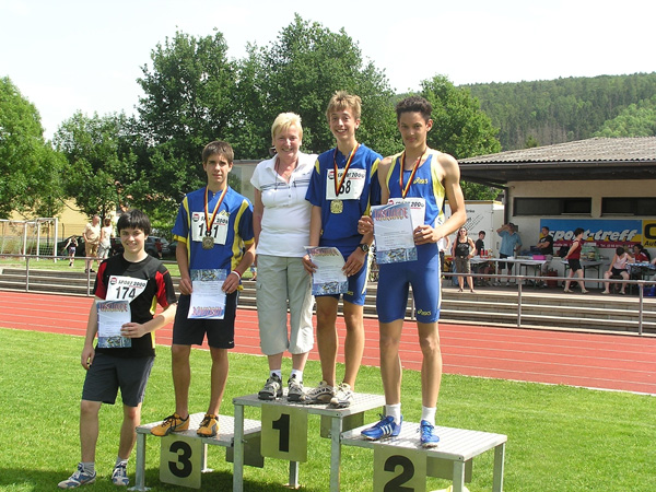 Siegerehrung Schüler M14 Hürden
