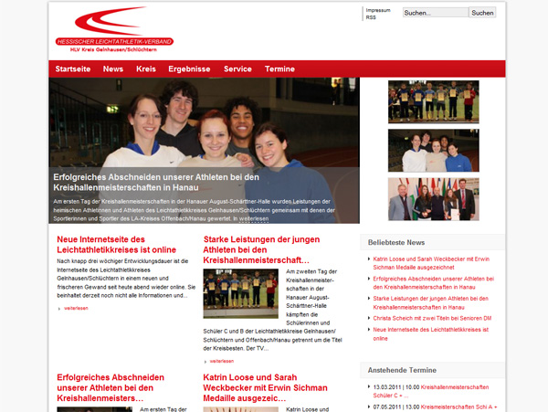 Die neue Webseite des Leichtathletik Kreises Gelnhausen/Schlüchtern 